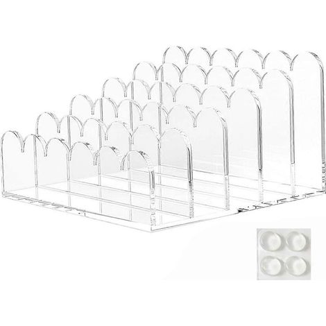 Organiseur de courrier en acrylique transparent, trieur de fichiers pour bureau, support vertical à échelle, organisateur d'espace de travail (1/5)
