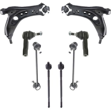 KIT BRACCIO OSCILLANTE 8 PEZZI COMPATIBILE CON VW POLO IV (9N, 9A) 1.4 TDI / Kit Sospensione Completo OE/OEM / Bracci Oscillanti + Testine Sterzo / Sostituzione Diretta OEM