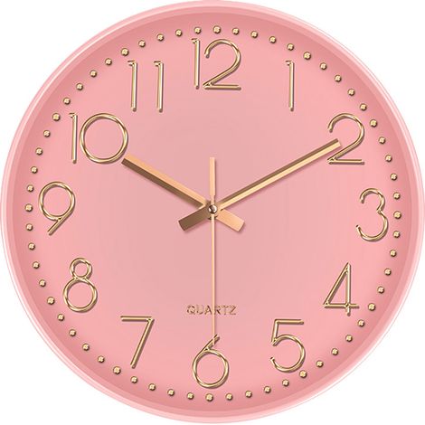 Wanduhr, modern, batteriebetrieben, analog, klein, niedlich, leise, nicht tickend, dekorative Uhr für Schule, Büro, Klassenzimmer, Schlafzimmer, Küche, Wohnzimmer, Kinderzimmer, Dekoration