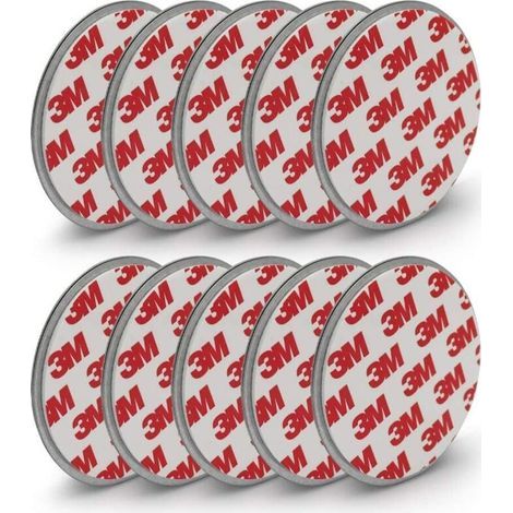 Support magnétique pour détecteur de fumée de 70 mm de diamètre - Lot de 10 - Tampons adhésifs 3M avec support magnétique pour une fixation facile sans Perçage ni vis - Autocollant pour tous les détec (1/5)