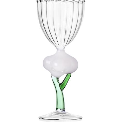 Calice Optique Chou-Fleur, Collection Vegetables, 35 cl, Verre Borosilicate, Fait à la Main
