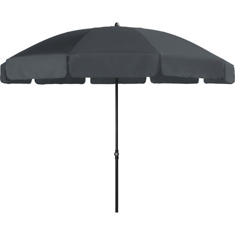 Doppler Sonnenschirm "Sunline" Ø250 cm, anthrazit, Bezug aus 100% Polyester, Gestell aus Stahl, Gewicht 4,7 kg (1/5)