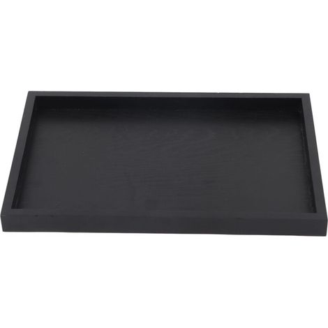 Rectangular solid wood serving tray for tea, coffee and snacks, 30 x 20 x 2 cm (1/5)