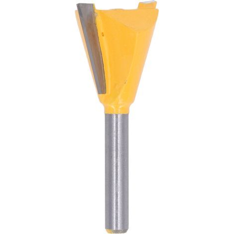 Fraise à queue d'aronde pour le travail du bois, queue de 6,35 mm (1/4 po), alliage d'acier au tungstène, pour le détourage 6,35 mm x 25,4 mm (1/4 po x 1 po). (1/5)