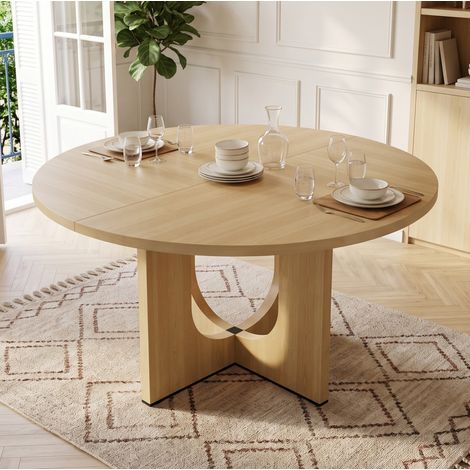 MEUBLIV Tavolo da pranzo rotondo 120 cm rovere, 4-6 persone, senza sedie (1/5)