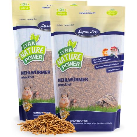 2 kg de vers de farine séchés Lyra Pet®