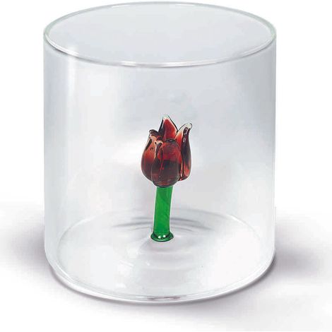 BICCHIERE DA ACQUA TULIPANO 250ML IN VETRO SOFFIATO