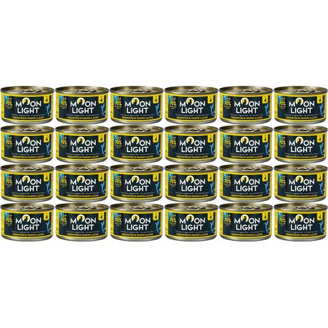 Mondschein-Dinner-Menü mit Thunfisch, Hähnchen und Lachs in Sauce, 24 x 80 g