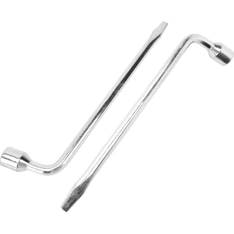 Ortviai Clé à fourche en L pour roue de secours automobile – 2 pièces, acier 45, taille 21 mm (1/5)