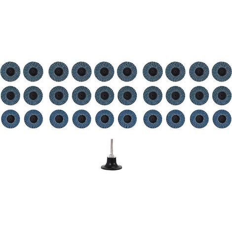 Disque de ponçage à lamelles de 50 mm (2 pouces) pour outils abrasifs à verrouillage par rouleau Rolor. Convient pour le polissage du métal. du fer et de la rouille. (1/5)