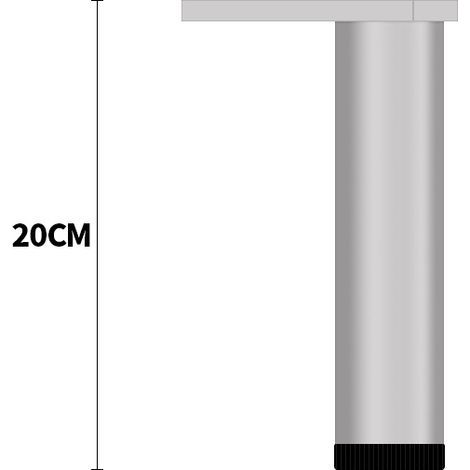 Pieds de meuble réglables en aluminium 20 cm - Paquet de 4 pièces (1/5)