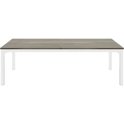 Bureau d'ordinateur rectangulaire en bois stratifié, pour 2 personnes, 200 x 70 x 75 cm, style industriel (1/5)