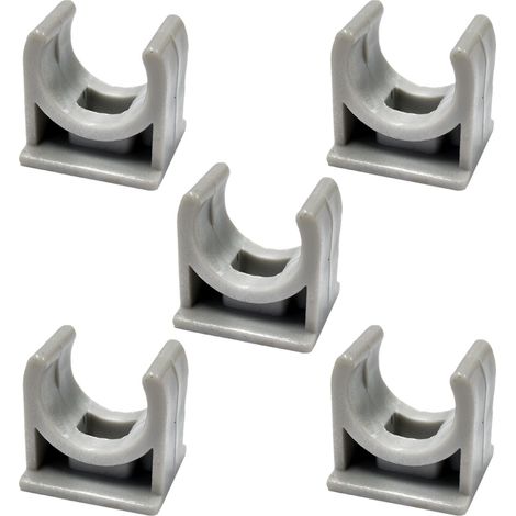 5 Pezzi Clip Fissatubo a Scatto Diametro 16mm per Tubo Rigido e Flessibile da 16mm Colore Grigio IP40