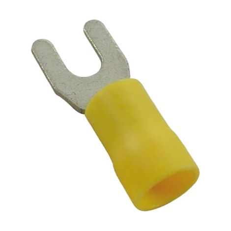 Cosse à fourche à sertir RS PRO Isolé, Jaune 22AWG 0.5mm² 26AWG 0.2mm²