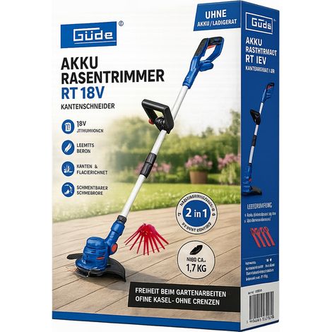 Güde Akku Rasentrimmer RT 18V ohne Akku / Ladegerät Kantenschneider (1/2)