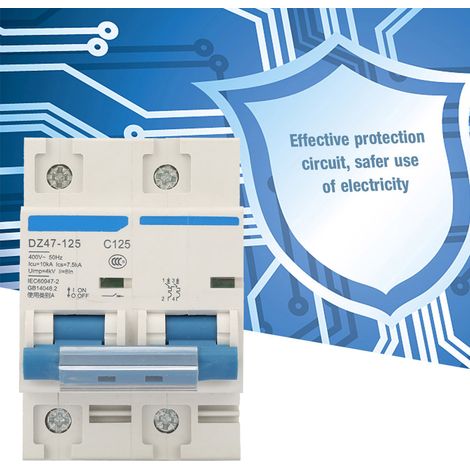 Interrupteur de protection contre les fuites 400 V 80/100/125 A DZ47-125 2P Disjoncteur miniature (125 A) (1/5)