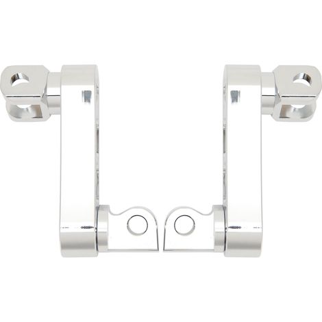 Support Moto Repose-Pieds Support 360° Réglable Extension Robustes pour Motos Tourisme, Chromé Électrolytique (1/5)