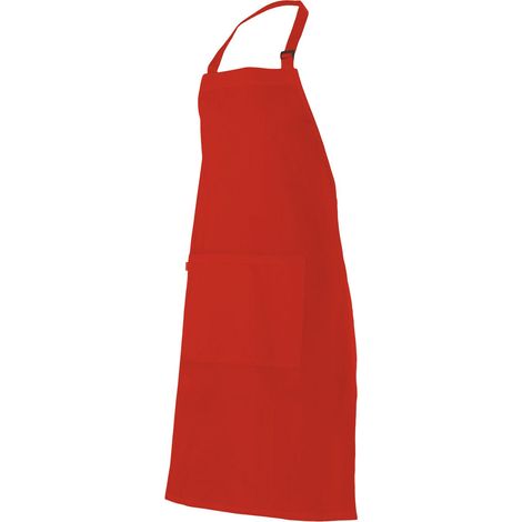 Delantal clásico con peto y bolsillo VELILLA 25 colores disponibles Serie 404203 Rojo
