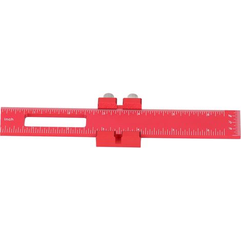 Règle de traçage pour le travail du bois, outil de mesure de marquage multifonctionnel en alliage d'aluminium de 6 pouces