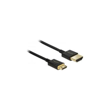 DeLOCK HDMI-A/HDMI-C, 0.5 m cable HDMI 0,5 m HDMI tipo A (Estándar) HDMI Type C (Mini) Negro