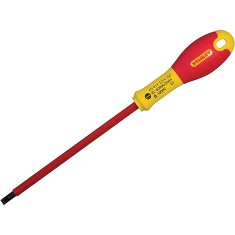 STANLEY 0-65-413 FatMax VDE Insulated Screwdriver Parallel Tip 5.5 x 150mm STA065413