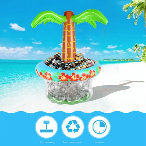 Glacière à bière gonflable en forme de palmier pour plage, piscine et fêtes d'été (1/5)
