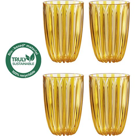 Set 4 bicchieri Guzzini Dolcevita ambra (1/3)