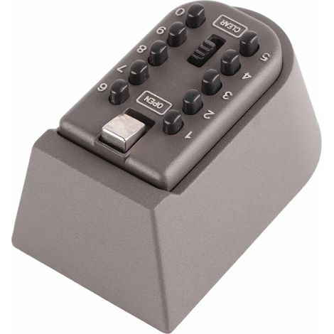 Schlüsseltresor mit 10-stelligem Zahlenschloss, Wandmontage, Zinklegierung, 10,5 x 6,5 x 5,5 cm, wasserdicht (1/5)