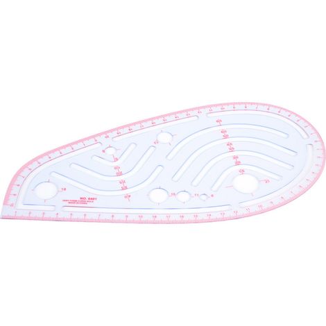 Lot de 2 outils de couture pour mannequin, cercle de traçage 0-65mm avec règle intégrée, robe à emmanchure pêche, matériel de patronage (1/5)