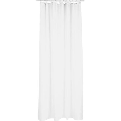 Rideau de Douche "Polyester" 180x200cm Blanc (1/5)
