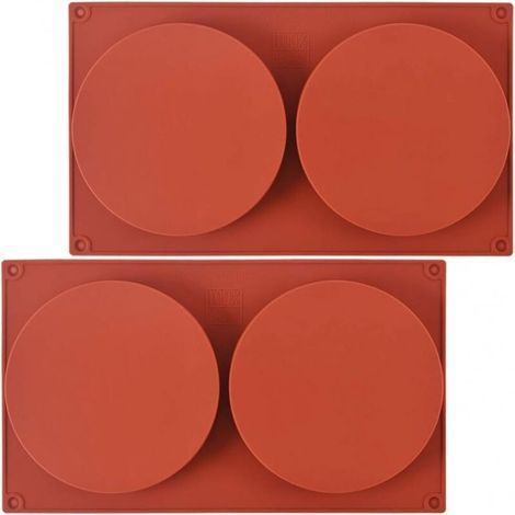 Lot de 2 Moules à Gâteau Ronds en Silicone 13 cm - Antiadhésifs, Dégagement Rapide pour Gâteaux Superposés, au Fromage, Arc-en-Ciel et au Chocolat (1/5)