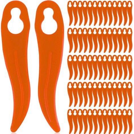 Lot de 120 lames de rechange en plastique pour coupe-bordure Einhell et Bosch - Compatibles avec les coupe-bordures sans fil (1/4)