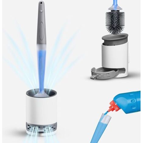 Pair Brosse WC en silicone (sans nettoyant pour cuvette) Brosse WC en silicone avec support mural