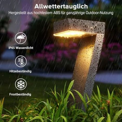 Lot De 4 Lampes Solaires D'Extérieur Pour Jardin, Étanches, Avec Allumage/Extinction Automatique, Lumineuses Et Compatibles