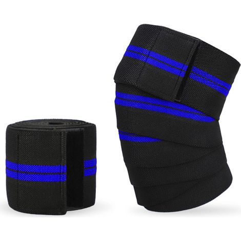Genouillères - Bandes Élastiques de Soutien pour Genoux et Coudes - Pour Force Athlétique, Fitness et Entraînement en Salle - Paire (1/5)
