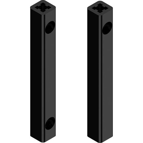 Kit de 2 tringles pour crémone OMNiiA longueur 1250 mm aluminium percé noir RAL 9005 - TIRARD SAS