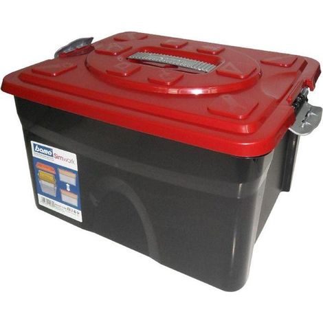 Boîte de rangement - Sim work - 40 x 30 x 22 - Noir - Livraison gratuite (1/4)