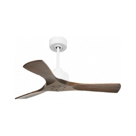 Modulo Slim de Klassfan - Ventilateur de plafond et destratificateur moteur DC blanc et bois sombre 10 à 20 m² (1/5)