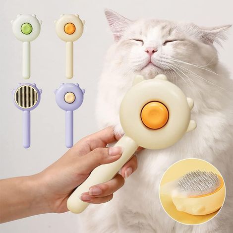 Lot de 1 BROSSE À PEIGNER POUR ANIMAUX DOMESTIQUES (VERT) (1/5)