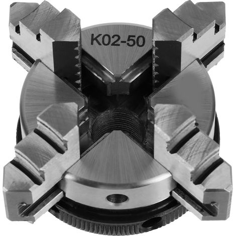 50-mm-Mini-4-Backen-Drehbank-Handfutter, reversibel, selbstzentrierend, M14-Gewindemontage, K02-50 (1/5)