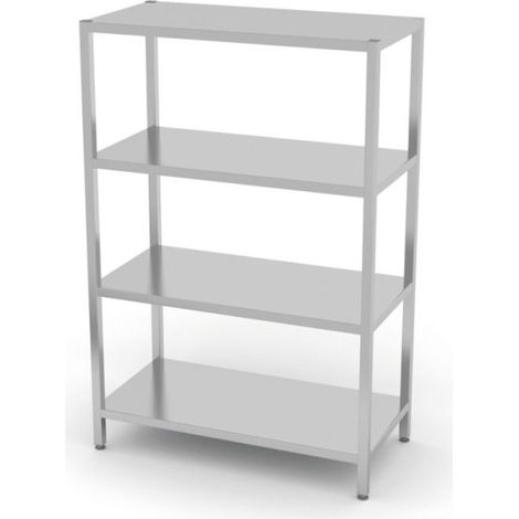 Rack de stockage avec 4 étagères pleines - vissé - Ref 812525 - 40x100xH180 cm - Hendi