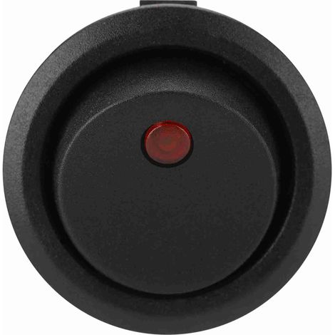Interrupteur Ronde SPST ON/OFF 12V à LED pour Véhicule - 4 Couleurs (Rouge, Vert, Orange, Bleu) (1/5)
