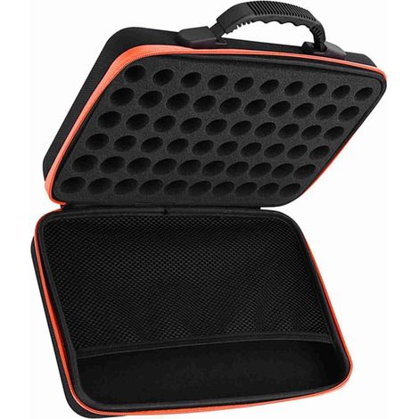 Tragetasche für ätherische Öle, Hartschalen-Reisekoffer aus EVA mit stoßfestem Design für 60 Fläschchen 5 ml, 10 ml, 15 ml (Rot) (1/5)