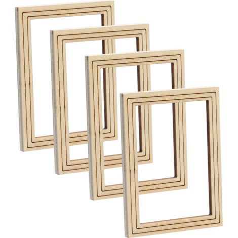 Lot de 10 cadres photo miniatures à monter soi-même, au design raffiné. (1/5)