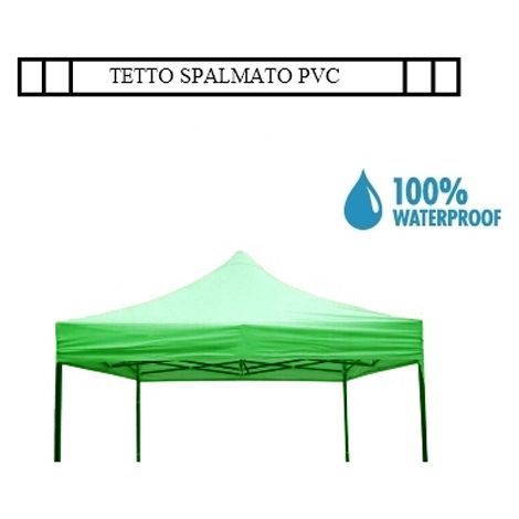 Tetto/Copertura superiore impermeabile per Gazebo 3x3m Verde