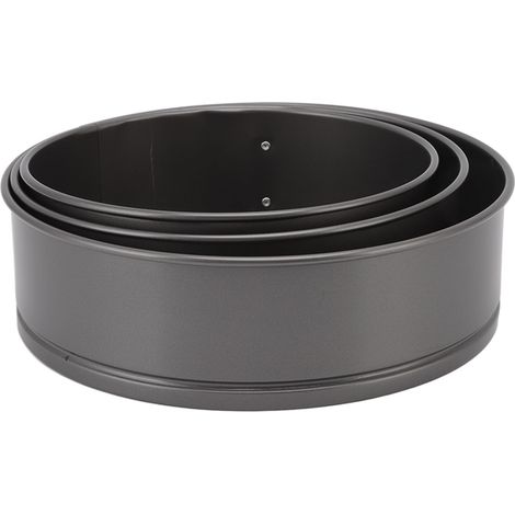 Ensemble de 3 moules à gâteaux ronds antiadhésifs avec fond amovible, parfaits pour cheesecakes, pizzas et pains (22/24/26 pouces). (1/5)