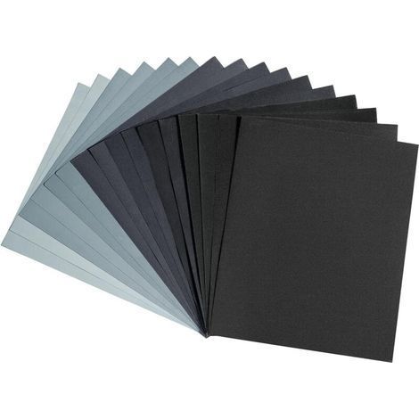 16 Pièces papier de verre fin 5000 3000 2500 2000 1500 1200 1000 800 papier abrasif a l'eau et sec, 23 x 28 cm (1/5)