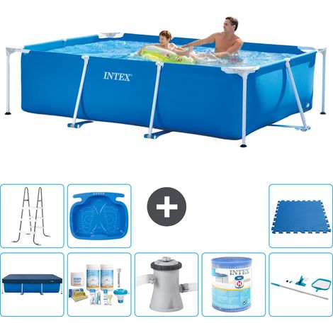Intex Piscine Tubulaire Rectangulaire - 260x160x65 cm - 9-pièces S40115 (1/5)