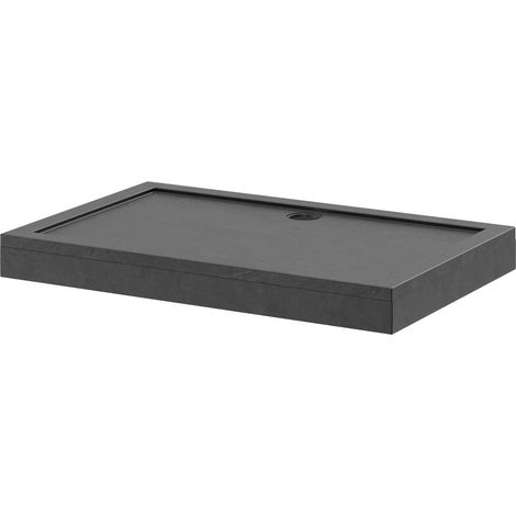 Wholesale Domestic Pearlstone Slate 1400mm x 900mm x 40mm Rectangular Shower Tray and Plinth (1/4)