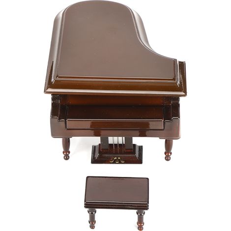 Ornements miniatures de piano en bois, instrument de musique, mobilier de chambre à coucher ou de salon (1/5)